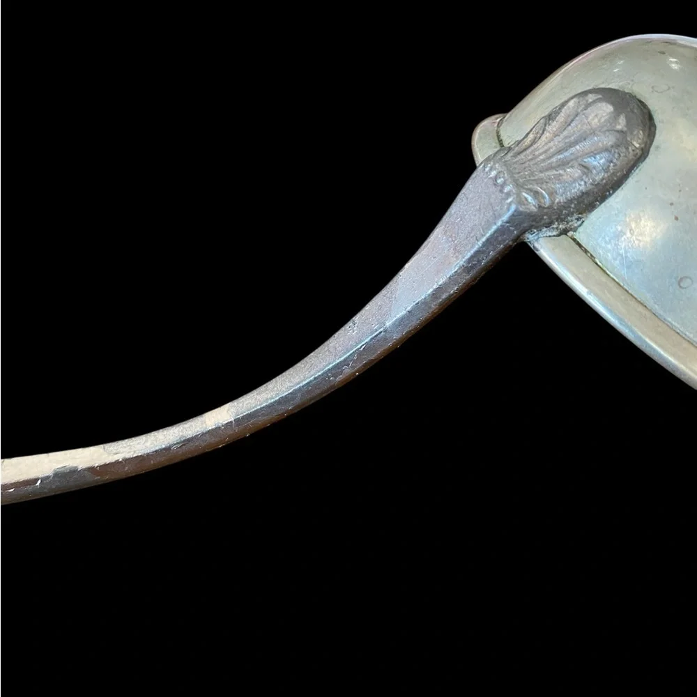 Antique Ornate Silverplate Ladle - Art Nouveau Floral Handle
